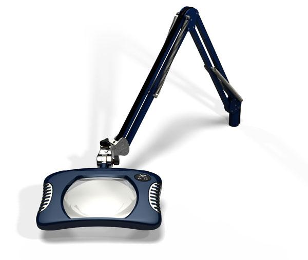 Magnifier Light, ESD-Safe 4-Diopter LED Magnifier with 43" Reach and Clamp Base, Spectre BlueO. C. White